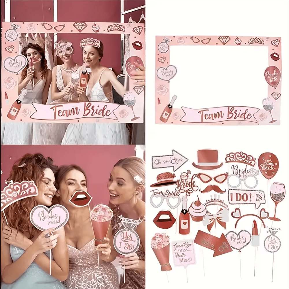 Bachelorette Party Rose Gold P - Photo Booth Frame avaliação e preço