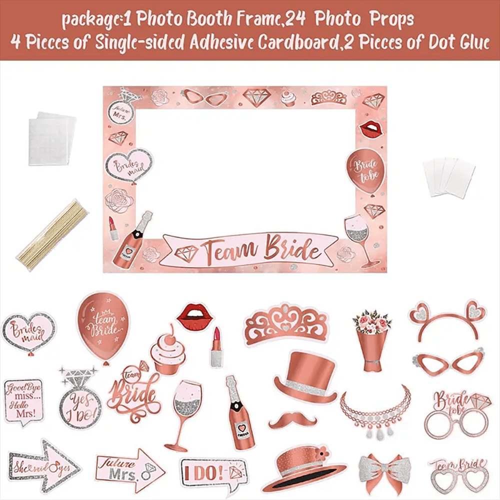 Bachelorette Party Rose Gold P - Photo Booth Frame avaliação e preço