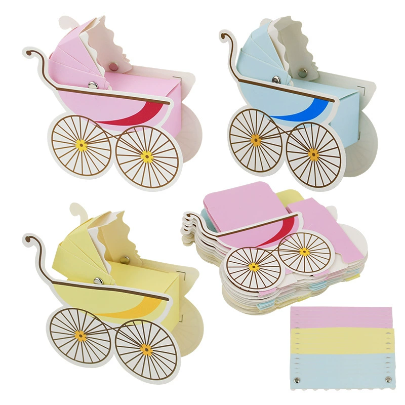 15Pcs Cute Baby Carriage Shape - Event Party Box avaliação e preço