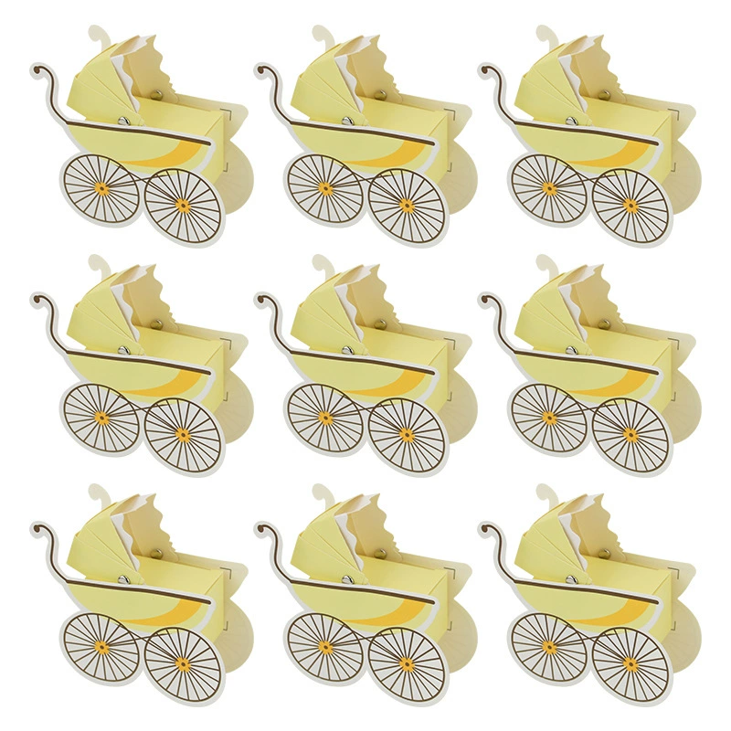 15Pcs Cute Baby Carriage Shape - Event Party Box avaliação e preço