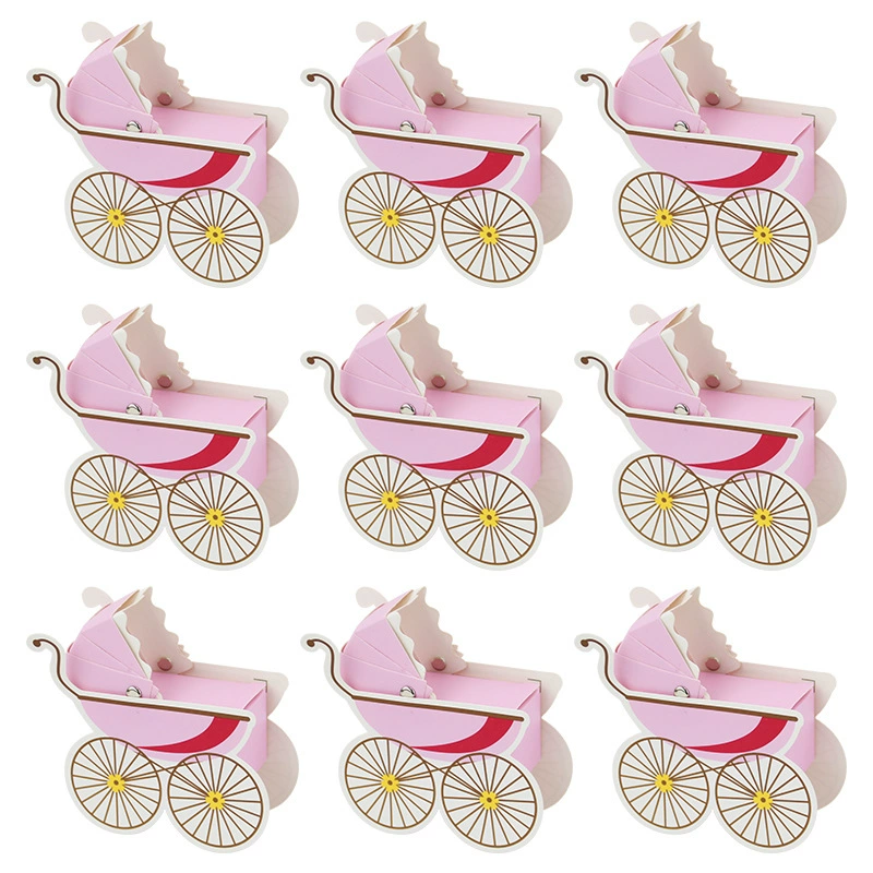 15Pcs Cute Baby Carriage Shape - Event Party Box avaliação e preço