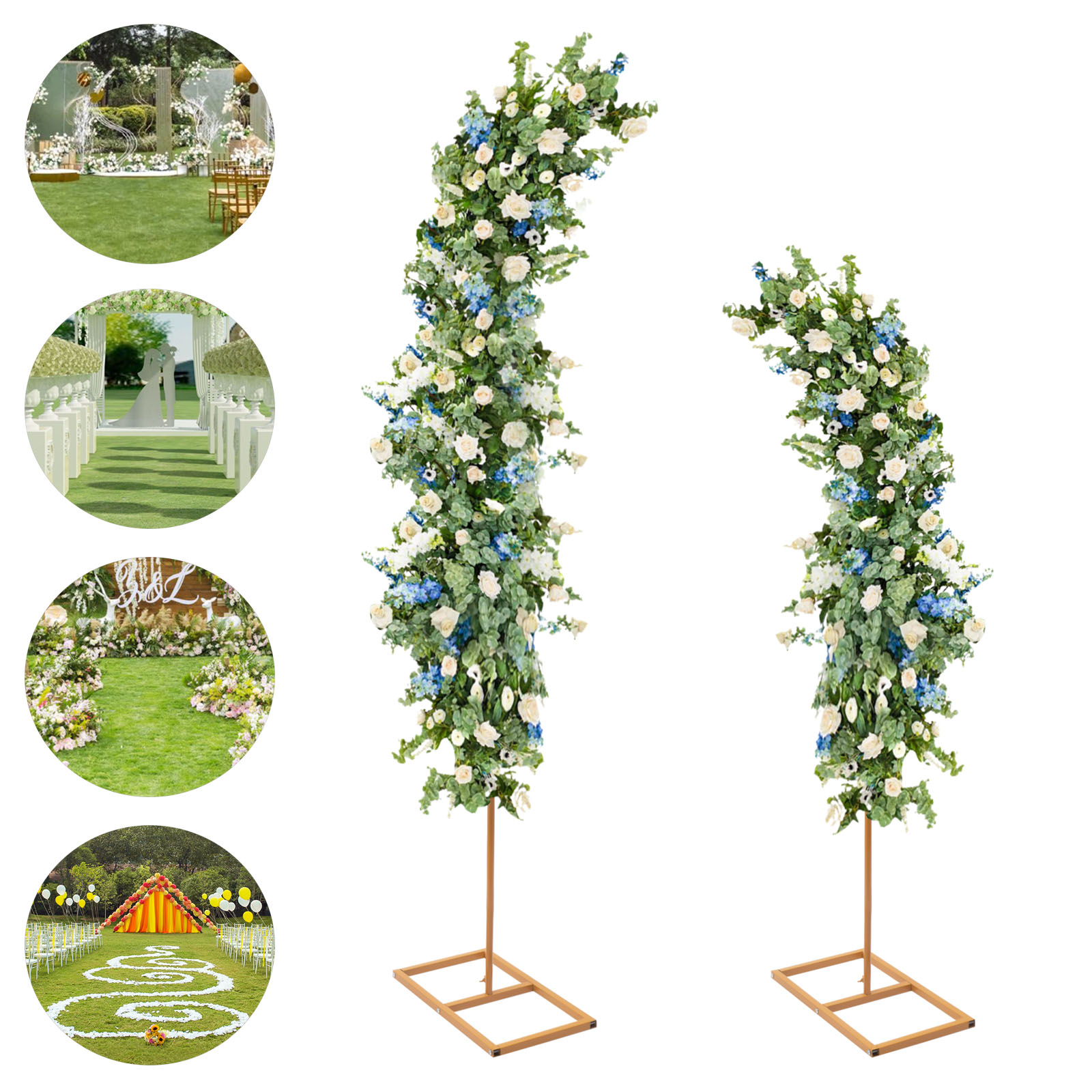 Set of 2 | Gold Metal Curved T - Photo Booth Frame avaliação e preço