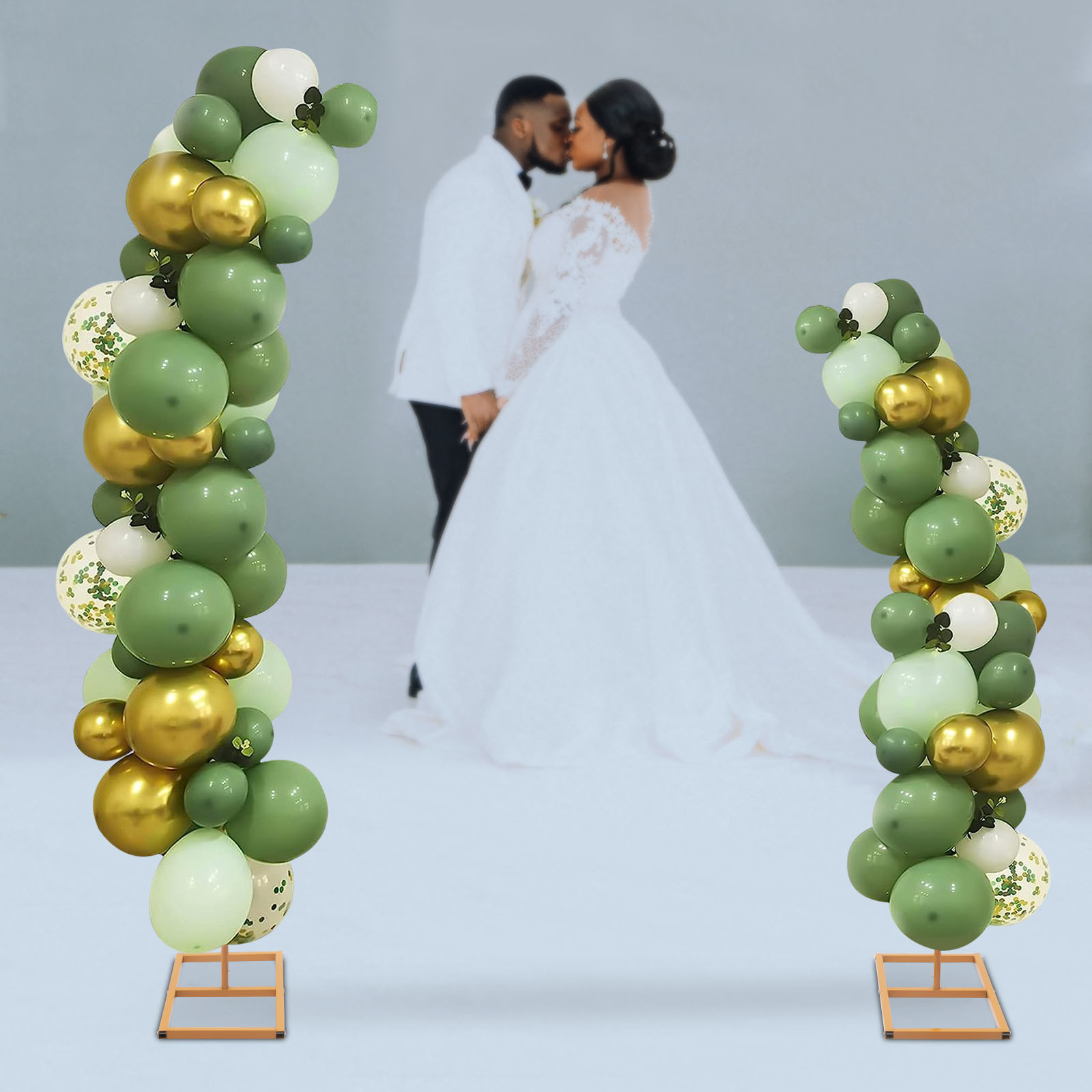 Set of 2 | Gold Metal Curved T - Photo Booth Frame avaliação e preço