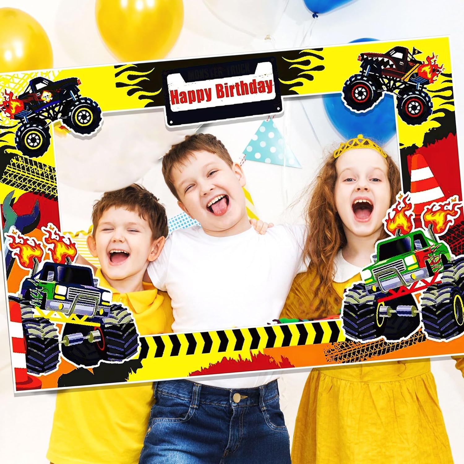 LaVenty Monster Truck Birthday - Photo Booth Frame avaliação e preço