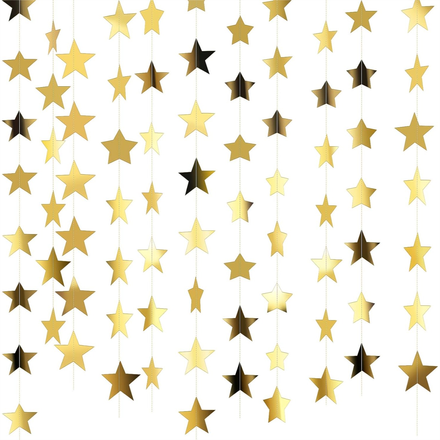 130ft Star Garland Banner for  - Party Banner Gold avaliação e preço