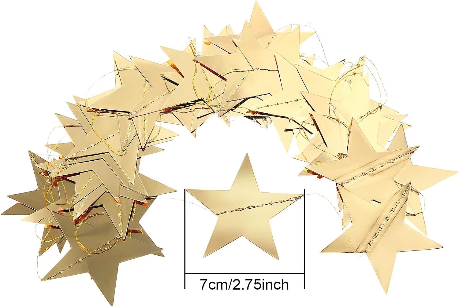 130ft Star Garland Banner for  - Party Banner Gold avaliação e preço